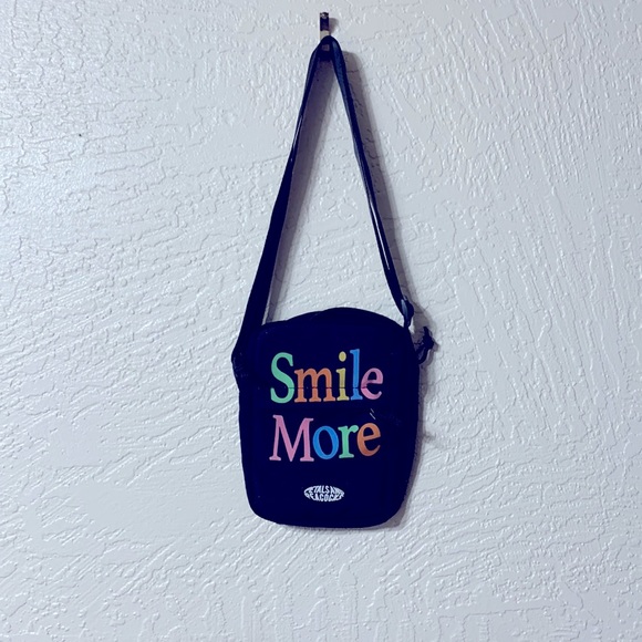 Black canvas crossbody Smile More - Picture 3 of 11